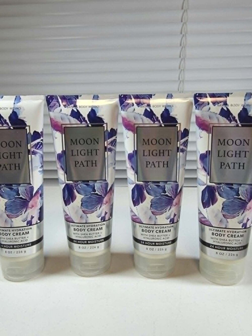 BATH AND BODY WORKS MOONLIGHT PATH BODY CREAM SHEA BUTTER LOT OF 4 - 8 OZ. EA.